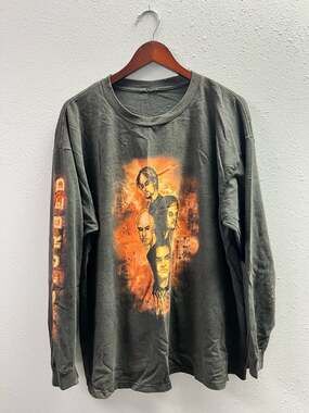 Vintage Disturbed Band Long Sleeve Shirt XL Nu Metal 2000s Graphic Fade 0082